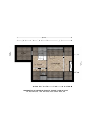 Floorplan - Tjoenerstraat 13, 7416 XK Deventer